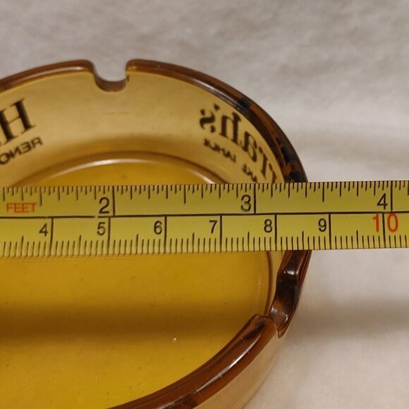 Vintage Harrah's Hotel/Casino 1980's Era Amber Ash Tray Collectible RARE - Picture 4 of 5